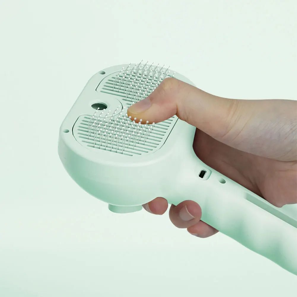 Pet Grooming Combo: Cat Steam Brush & Hair Removal Comb - silverfoxgoods